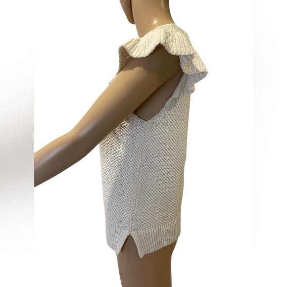 Madewell Cream Knit Sleeveless Top size S - Picture 3 of 4